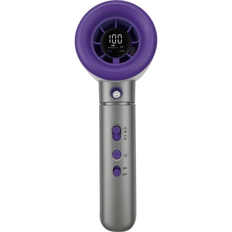 "Verbatim 32345 Personal Handheld Spray Blower - Elegant Purple Handheld Fan for Ultimate Comfort"